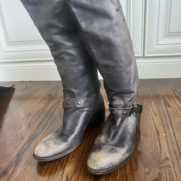 Lavorazione Artigiana leather boots in charcoal color size 39 Great condition - Picture 9 of 10